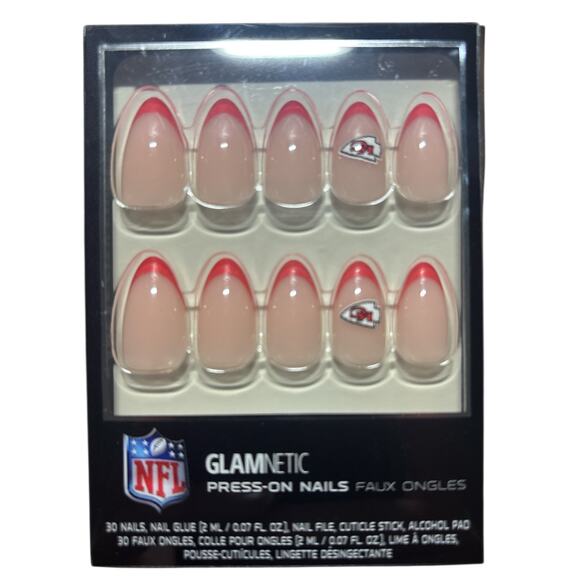Kansas City Chiefs- Press On Nails-Glamnetic-New In Box - Picture 1 of 7